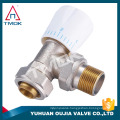 two way mixing valve plastic handle thermostatic radiator pipe thread connection brass temperature control valve in OUJIA